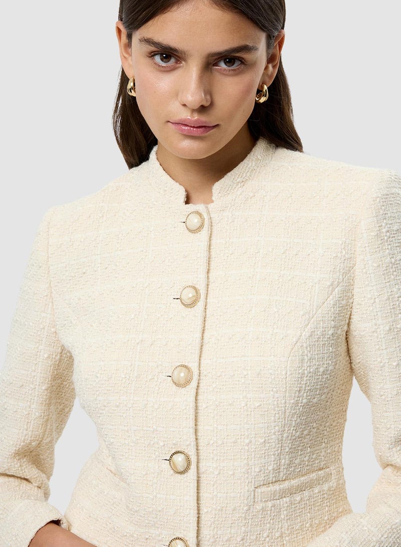 French Connection Structured Tweed Slim Fit Jacket - Image 5